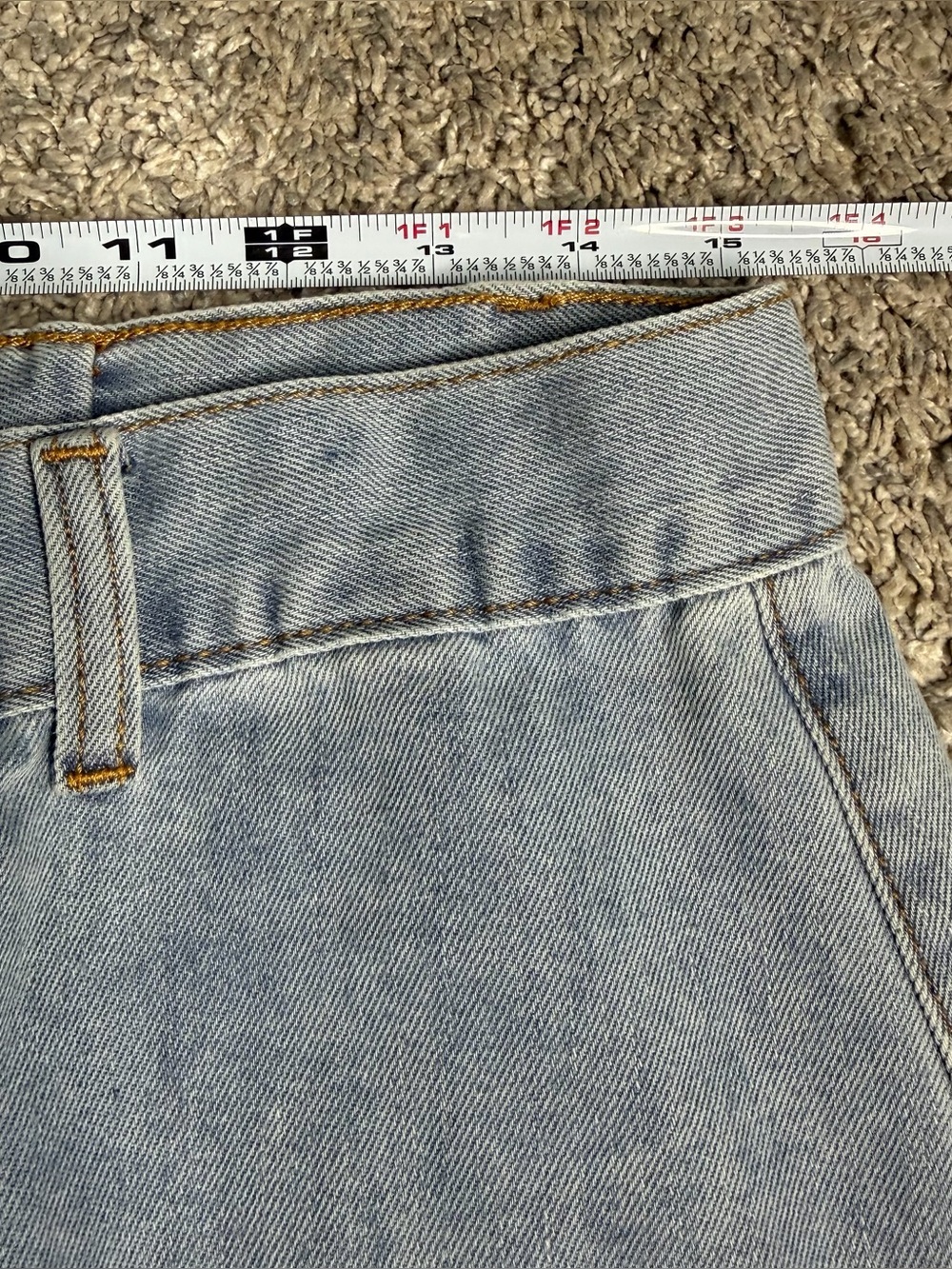 POL Peace Patchwork Light Wash Wide leg Denim Jean pants Medium 70’s hippie boho - Picture 11 of 15